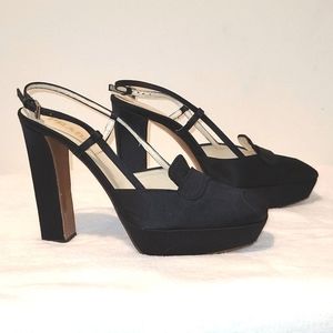 PRADA SLING BACK PLATFORM PUMPS